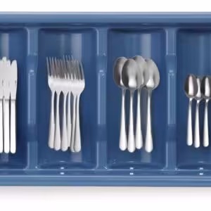 Set de couverts avec bac, , Bleu - cuisine professionnel de qualité