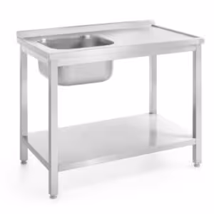 Table d’évier avec étagère – vissée, profondeur ... - restauration professionnel de qualité