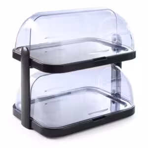 Vitrine réfrigérante Roll-top, double, , Gris foncé - cuisine professionnel de qualité