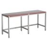 Table mi-polyéthylène mi-inox supérieure à 2m