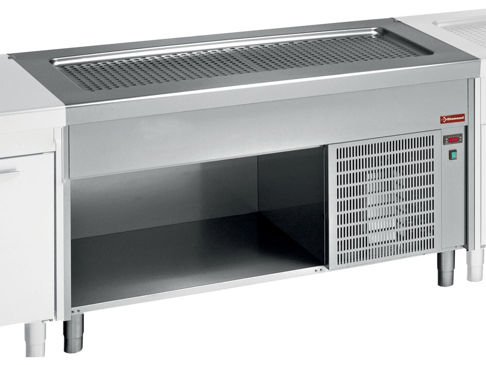 Elément top réfrigeré sur meuble ouvert 6x GN1/1 - cuisine professionnel de qualité