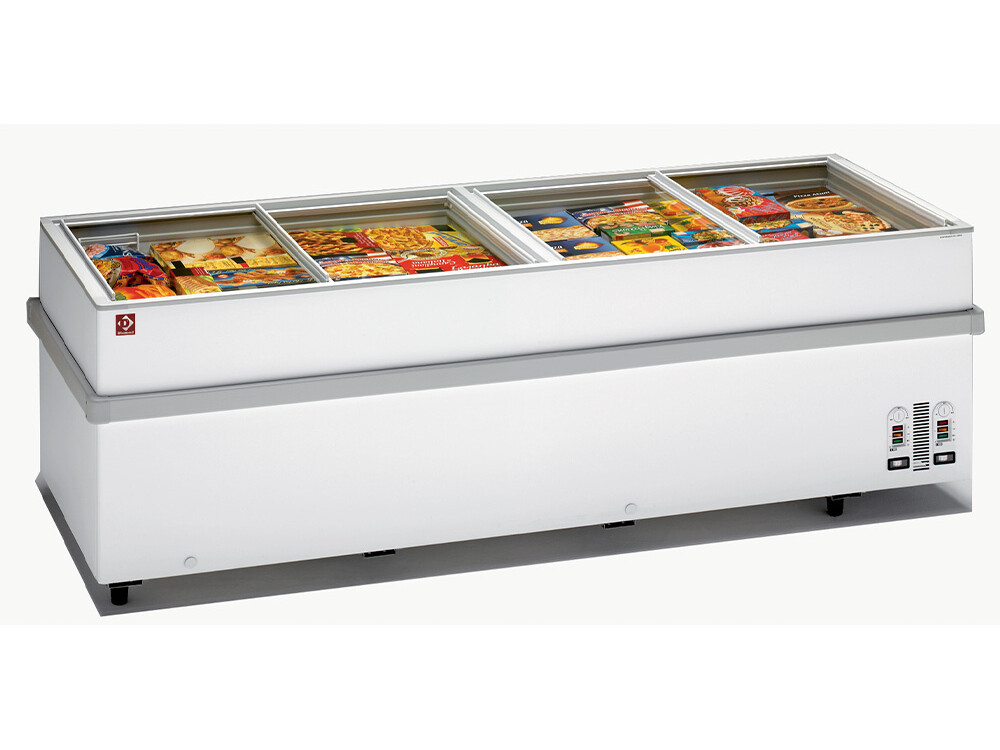 Conservateur panoramique 2 compresseurs,  2 températures - cuisine professionnel de qualité