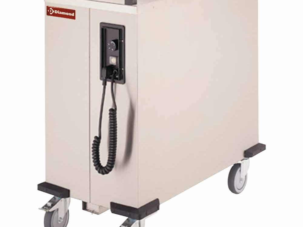 Chariot chauffe-assiettes 2 piles Ø 260-310 mm - cuisine professionnel de qualité