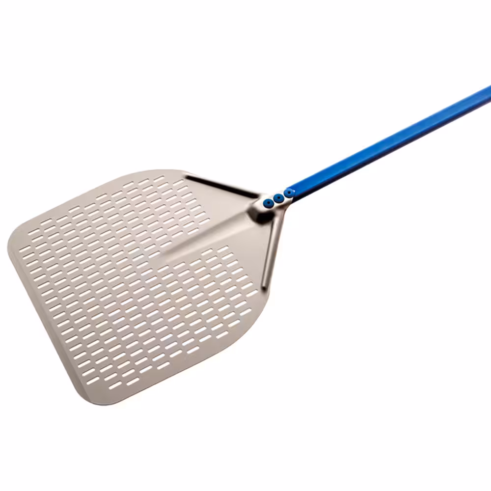 Pelle en aluminium rectangulaire 450x450 mm perforée - équipement professionnel de qualité