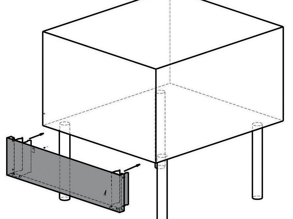 Panneau inox frontal, grill G22/GPLP8-N - cuisine professionnel de qualité
