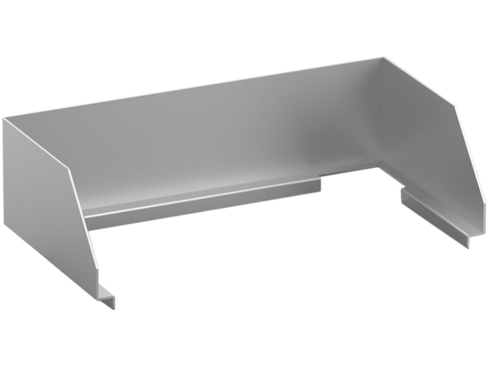 Rebord anti-éclaboussures inox, plaque 400mm - cuisine professionnel de qualité