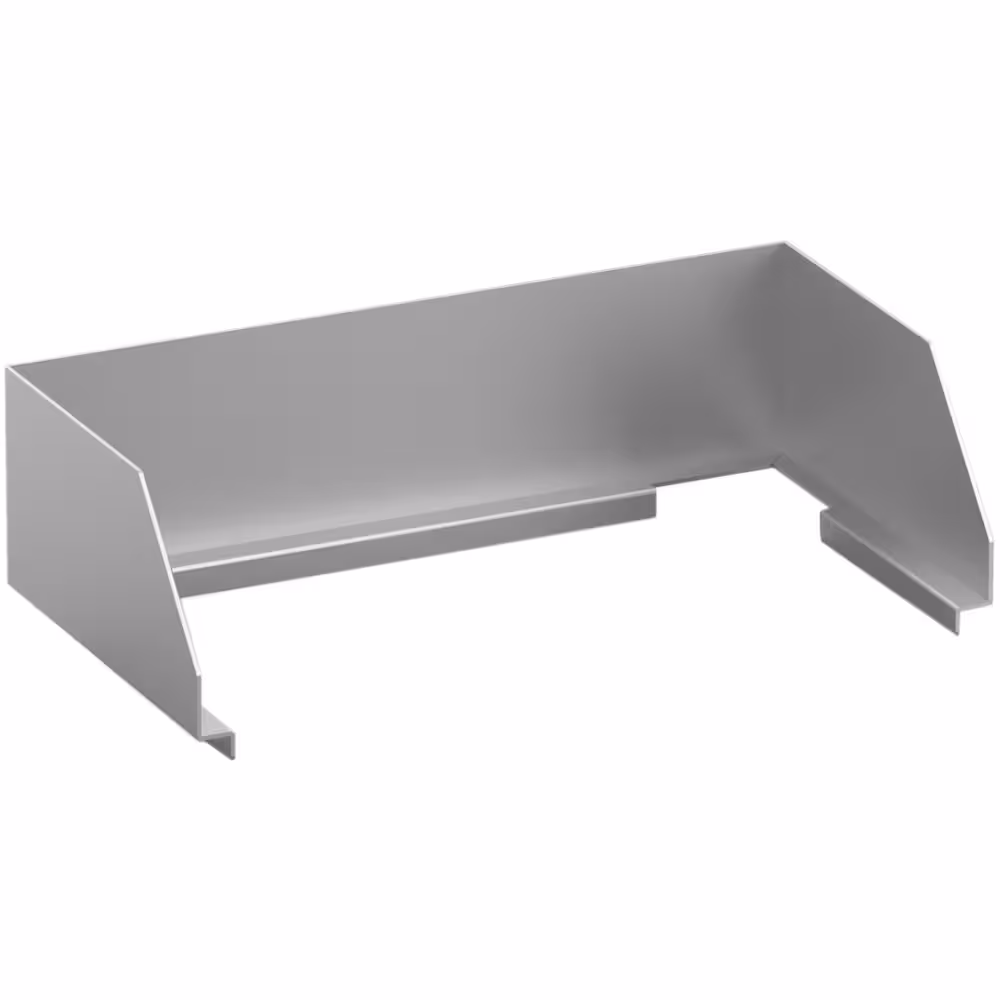 Rebord anti-éclaboussures inox,  plaque 400mm - cuisine professionnel de qualité