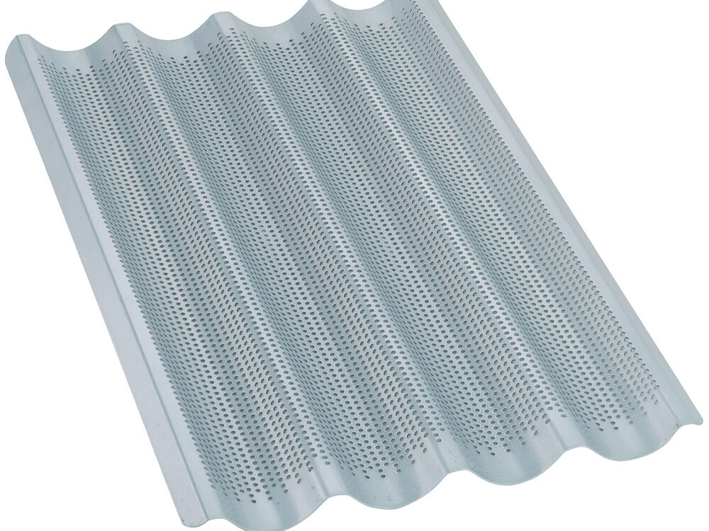 Plaque en aluminium GN1/1, perforée-ondulée pour bague... - équipement professionnel de qualité