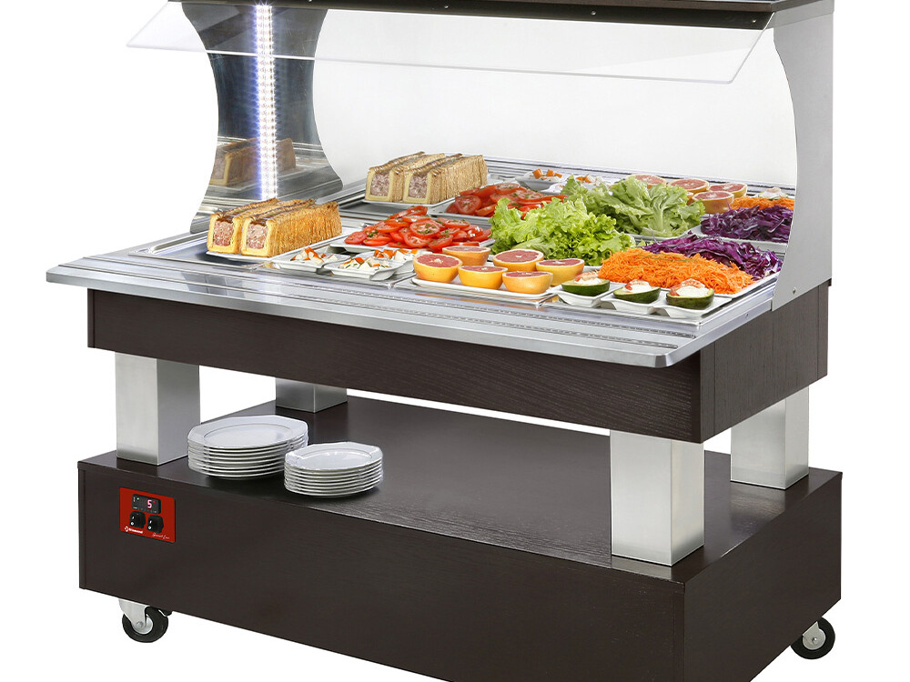 Buffet - Salad bar mural, réfrigéré, 4x GN1/1-150 (B... - cuisine professionnel de qualité