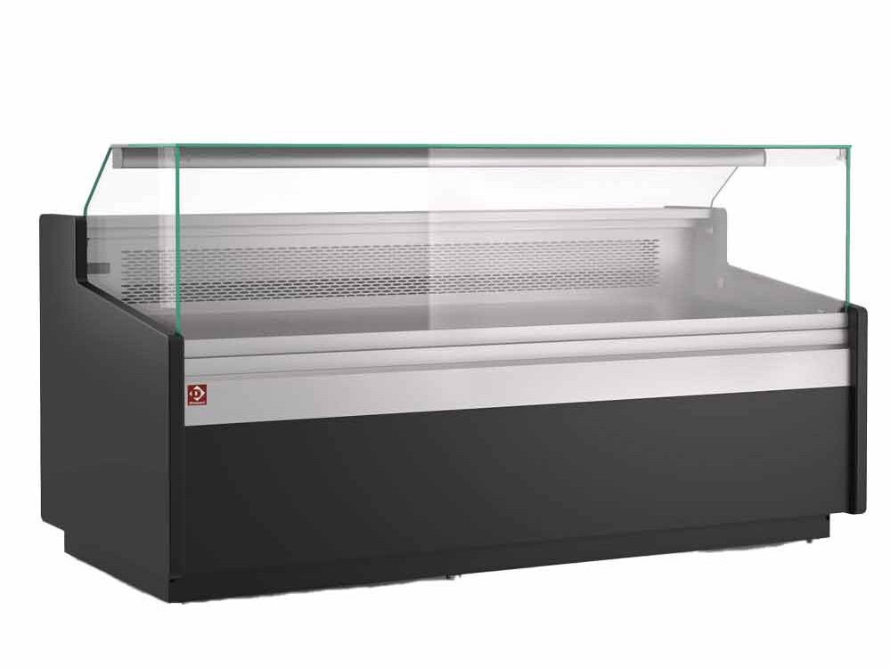 Comptoir vitrine ventilé,  avec réserve - - restauration professionnel de qualité