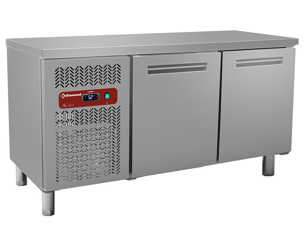 Table frigorifique,  ventilé,  2 portes (245 Lit.) - professionnel professionnel de qualité