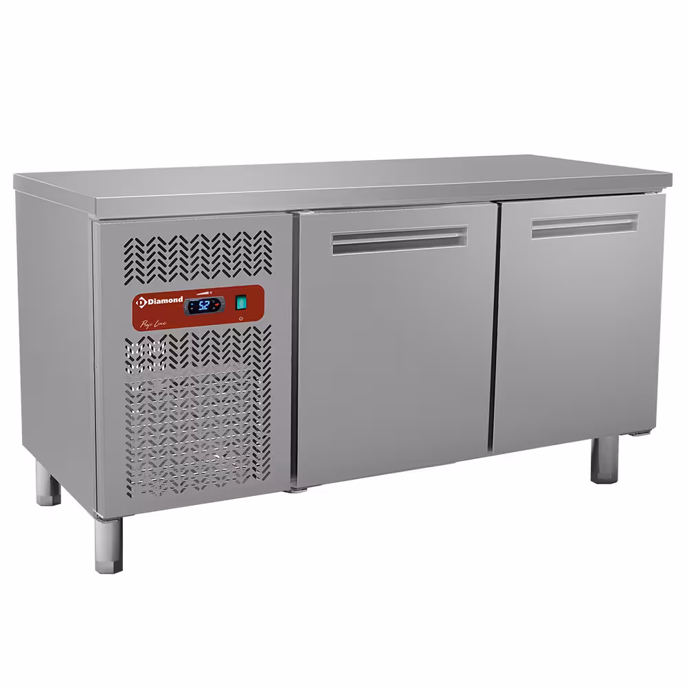 Table frigorifique,  ventilé,  2 portes (245 Lit.) - professionnel professionnel de qualité