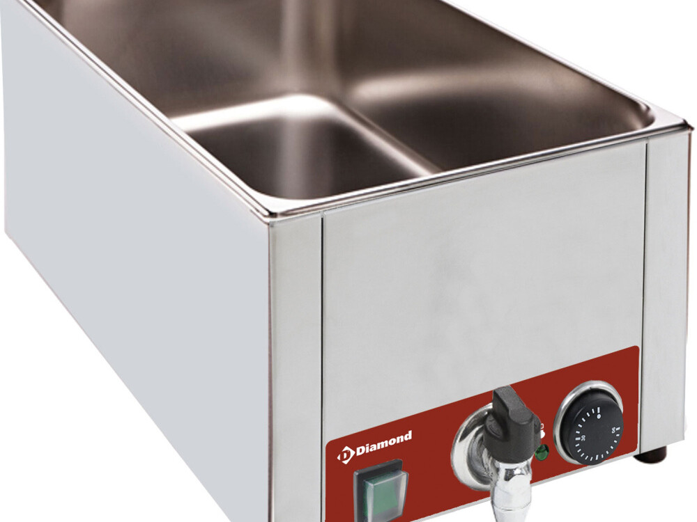 Bain-marie de table électrique 1/1 - 150 mm + robinet - équipement professionnel de qualité