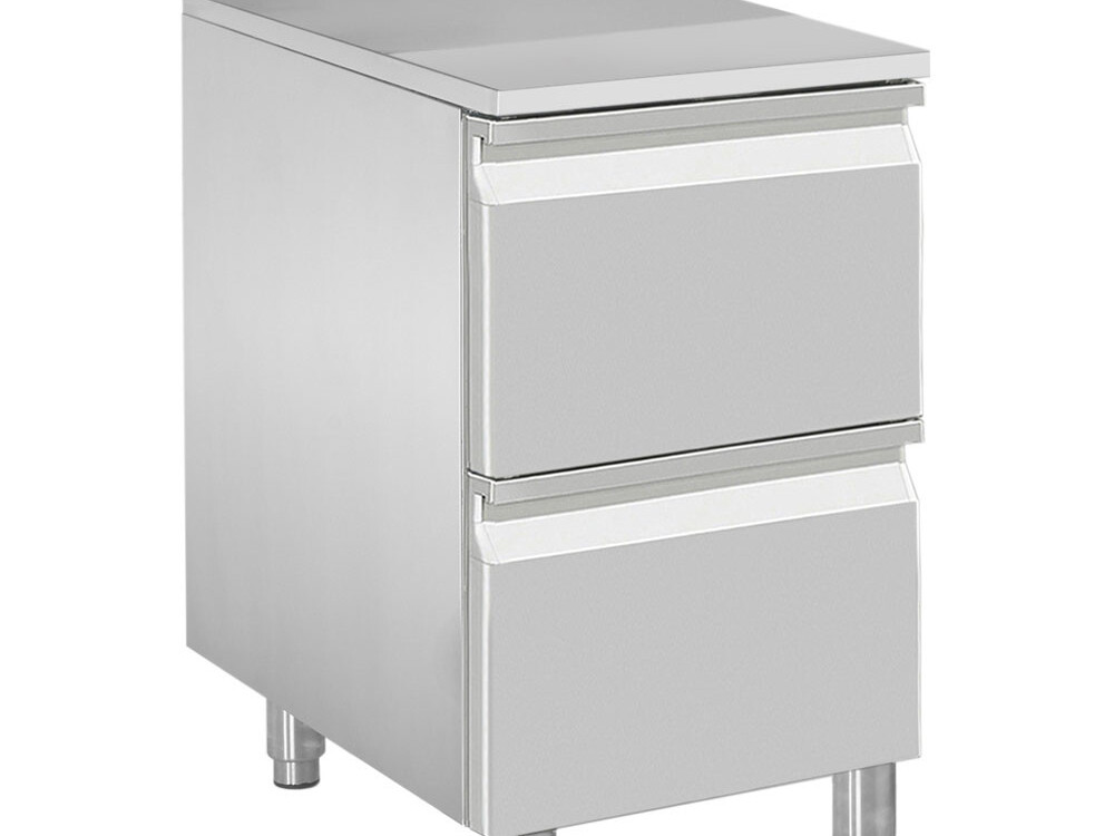 Meuble à pâtons, 2 tiroirs neutres (8x bacs 600x400) - cuisine professionnel de qualité