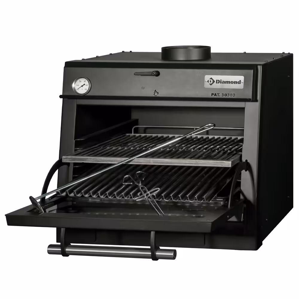 Four- à charbon,  1/1 (60 Kg/h)/Noir - professionnel professionnel de qualité