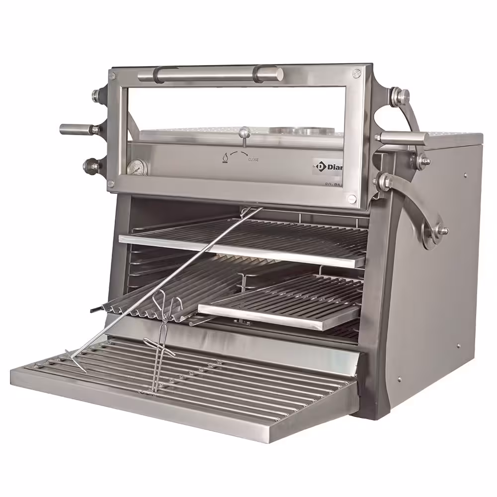 Four- à charbon,  1/1+ GN2/4 (75 Kg/h) - Porte relevable... - cuisine professionnel de qualité