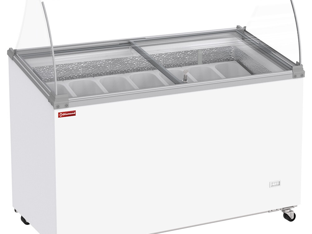 Conservateur comptoir à glaces,  381 litres,  couvercles... - professionnel professionnel de qualité