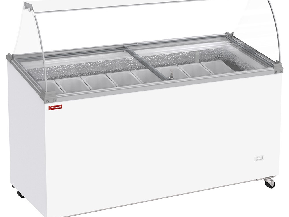 Conservateur comptoir à glaces,  467 litres,  couvercles... - cuisine professionnel de qualité