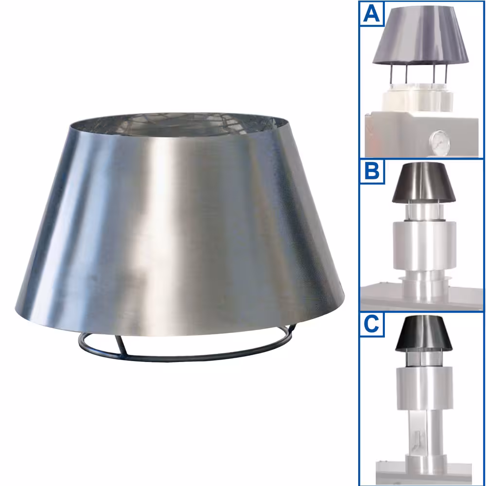 Chapeau cheminée inox (-060 &,  -075) - professionnel professionnel de qualité