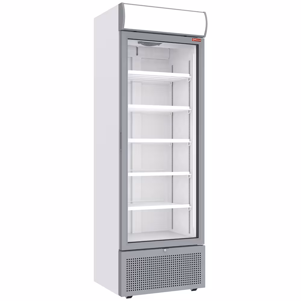Vitrine ventilée positive 494 litres avec caisson lumineux - cuisine professionnel de qualité