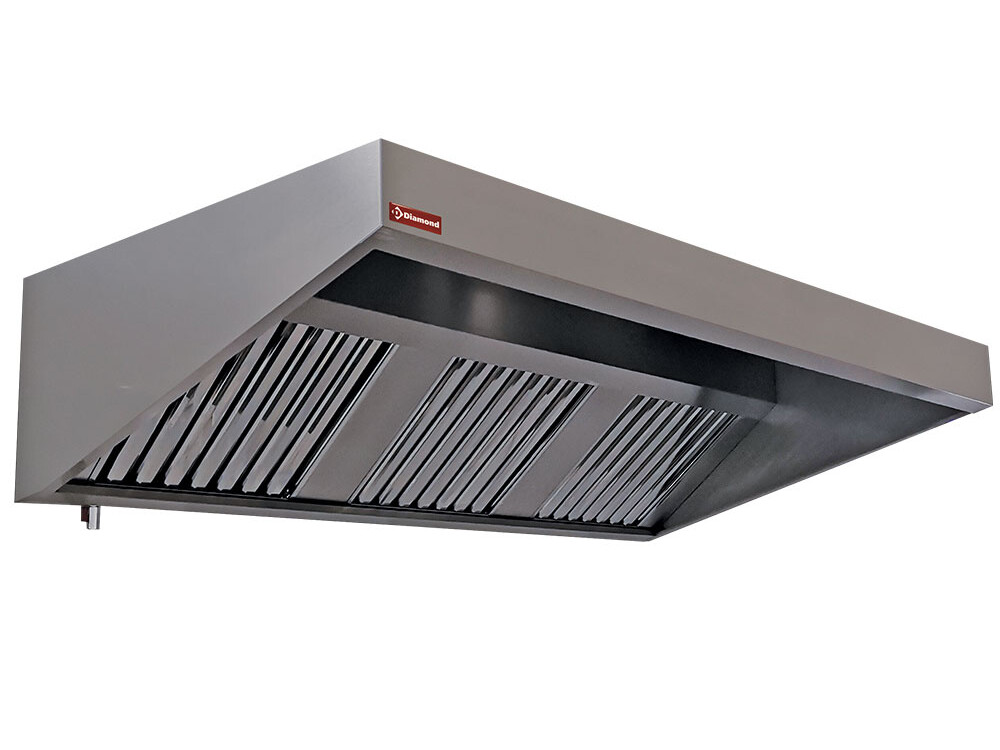 Hotte murale 4 filtres labyrinthes 500x500 mm - cuisine professionnel de qualité