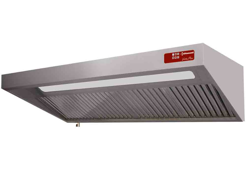 Hotte complète (7/7-1500 M3/h) 120 Pa,  éclairage,  var... - restauration professionnel de qualité
