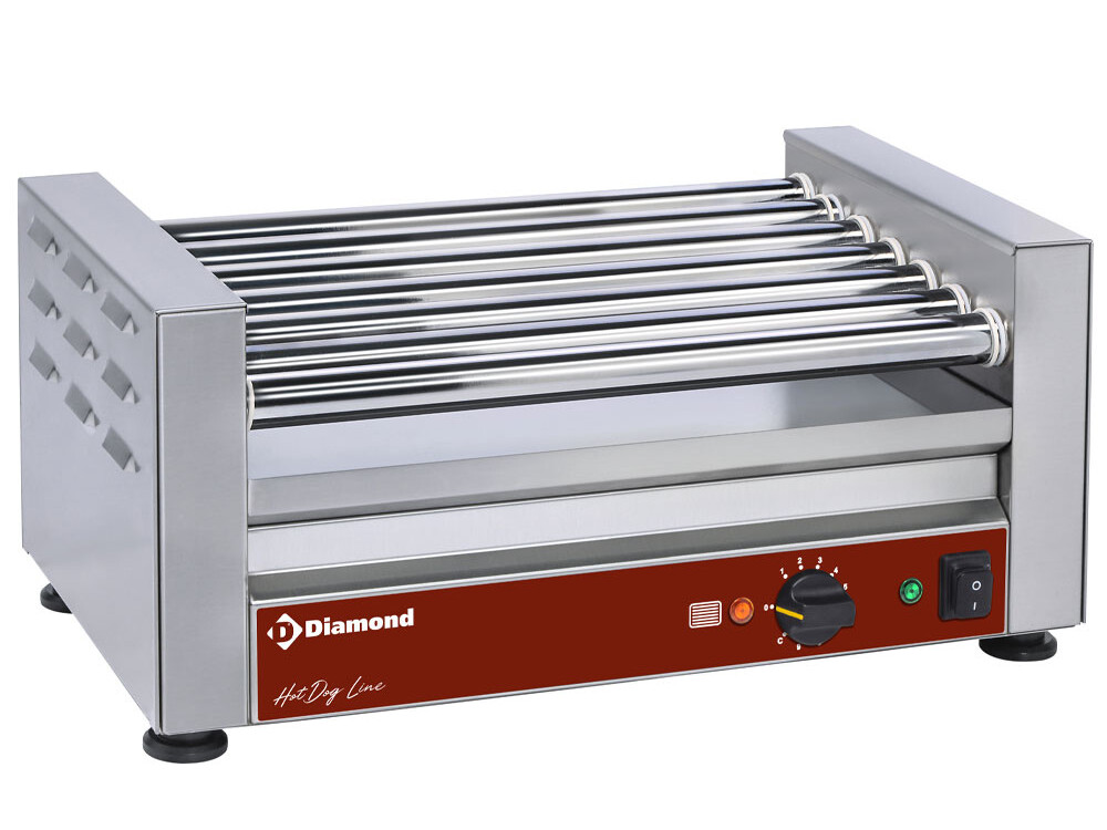 Grill saucisses électrique à 7 rouleaux - cuisine professionnel de qualité