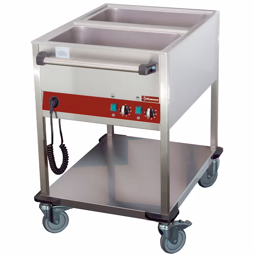 Chariot thermique 2 1/1 - h 150 mm,  2 températures - cuisine professionnel de qualité