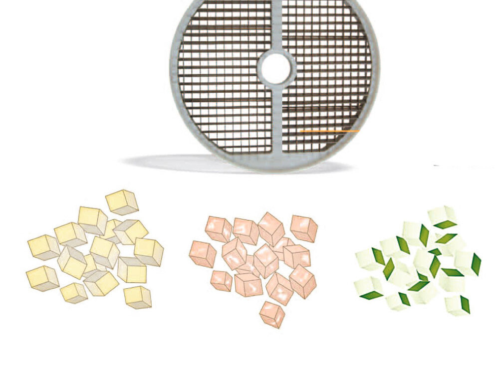 Grille pour cubes/macédoine 8 mm - cuisine professionnel de qualité