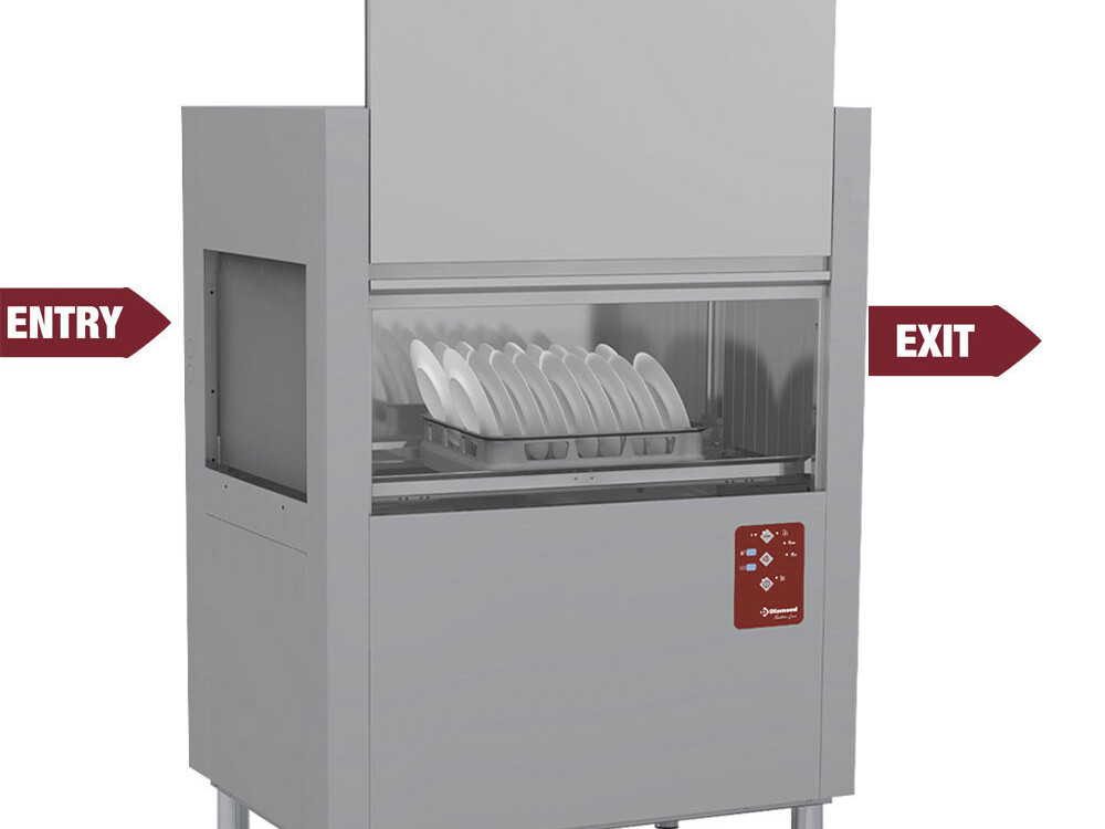 Lave-vaisselle à traction de paniers 120 Pan/h - équipement professionnel de qualité