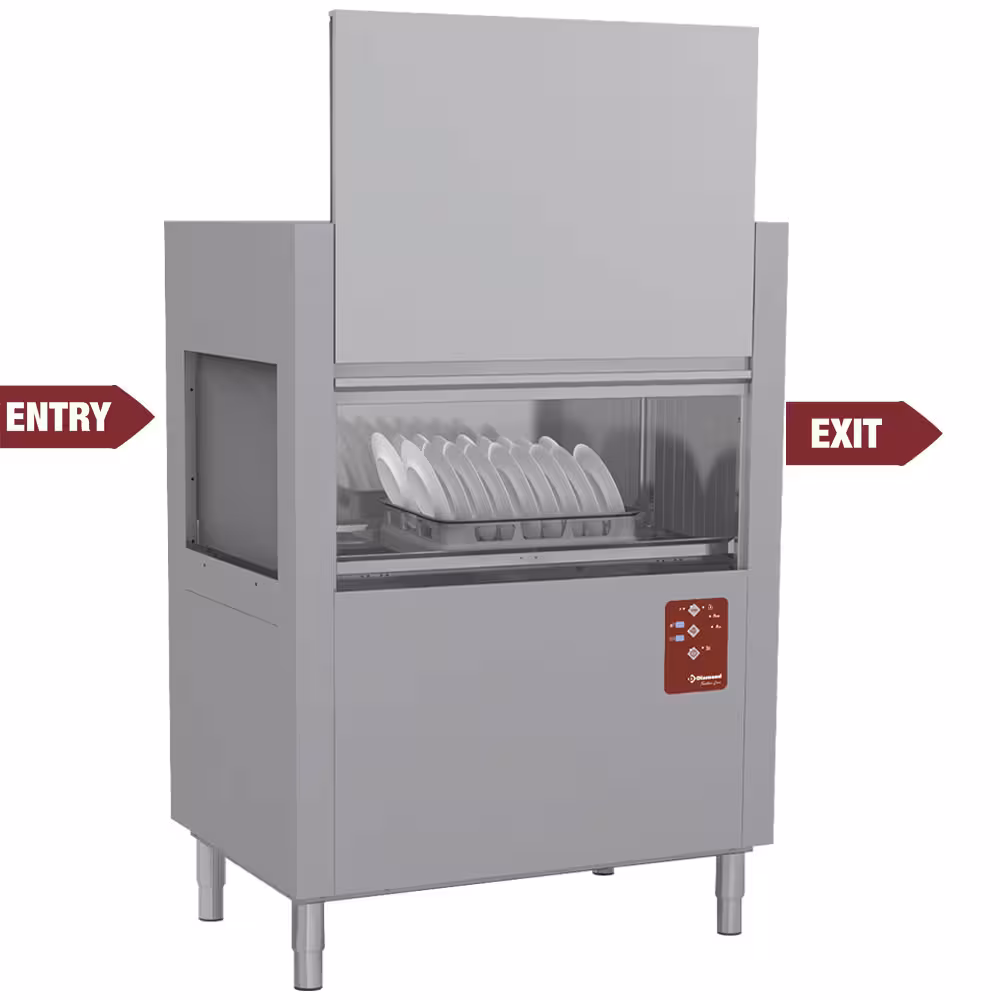 Lave-vaisselle à traction de paniers 120 Pan/h - équipement professionnel de qualité