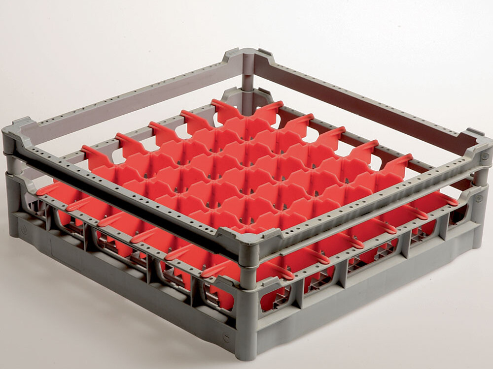 Panier 49 verres Ø 63 mm,  h130 mm,  Polyprop. - restauration professionnel de qualité