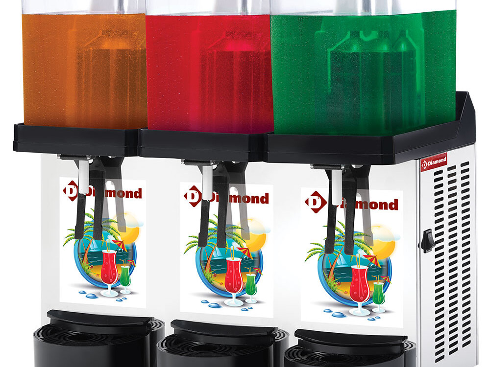 Distributeur de boissons réfrigerées,  3x 12 Lt. - restauration professionnel de qualité