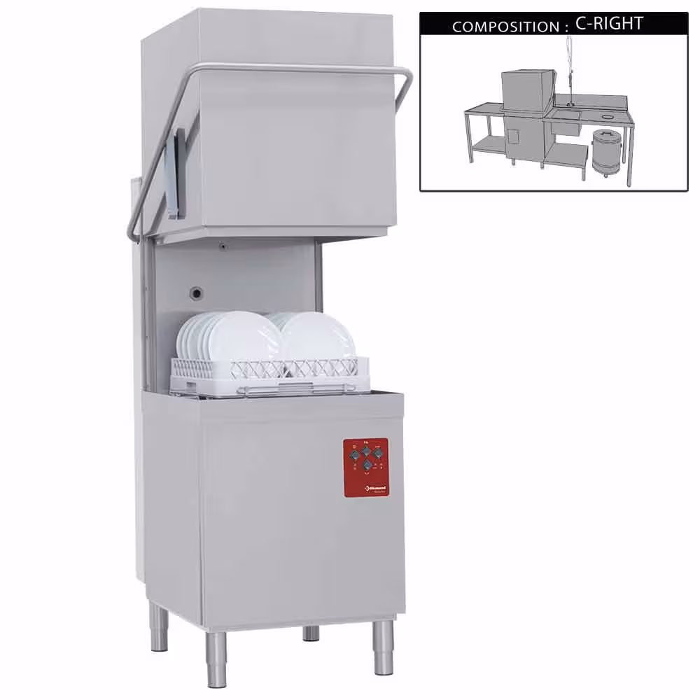 Lave-vaisselle à capot complet, compose de : - professionnel professionnel de qualité