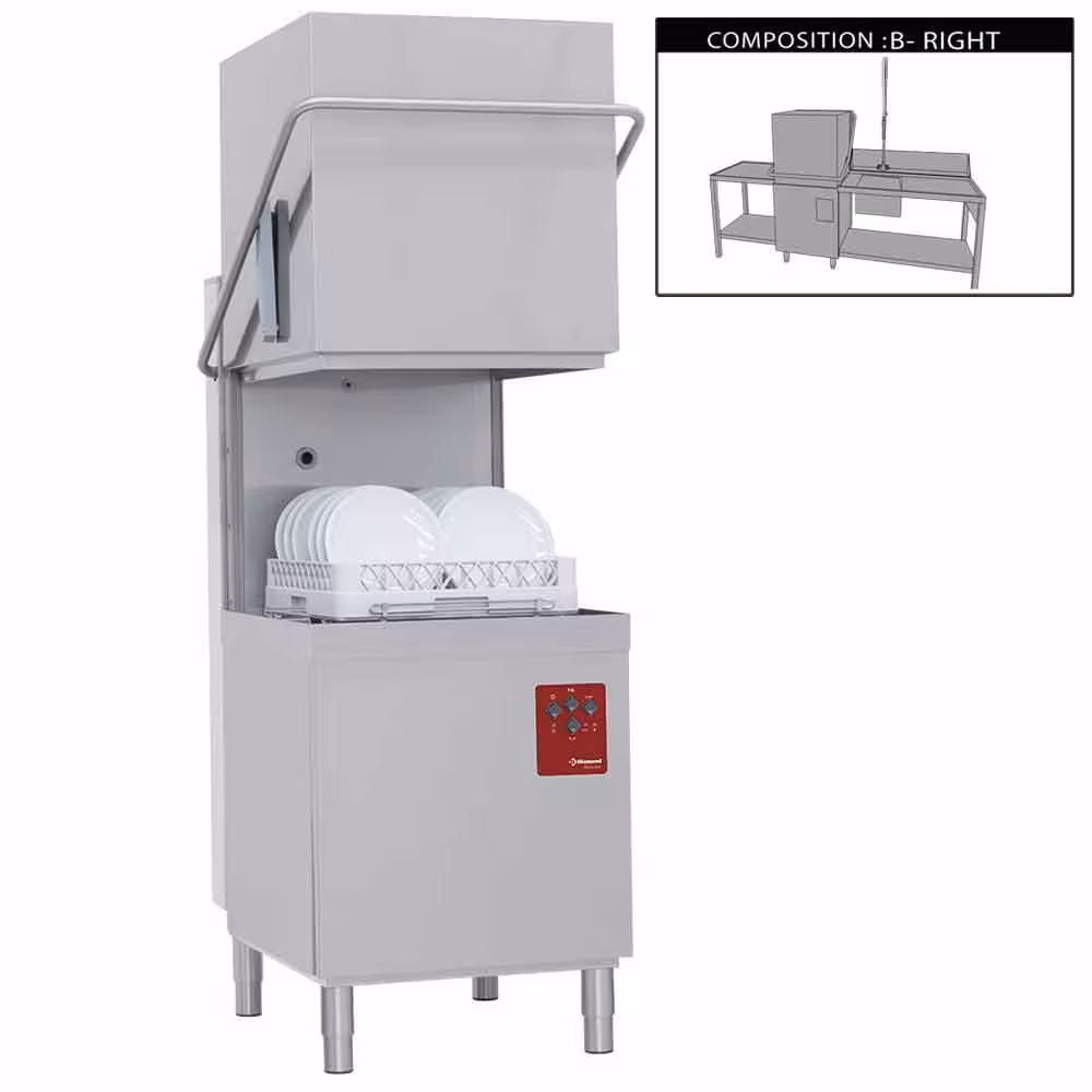 Lave-vaisselle à capot complet, compose de : - professionnel professionnel de qualité