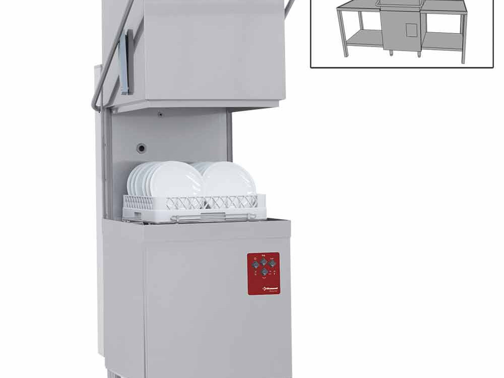 Lave-vaisselle à capot complet, compose de : - cuisine professionnel de qualité