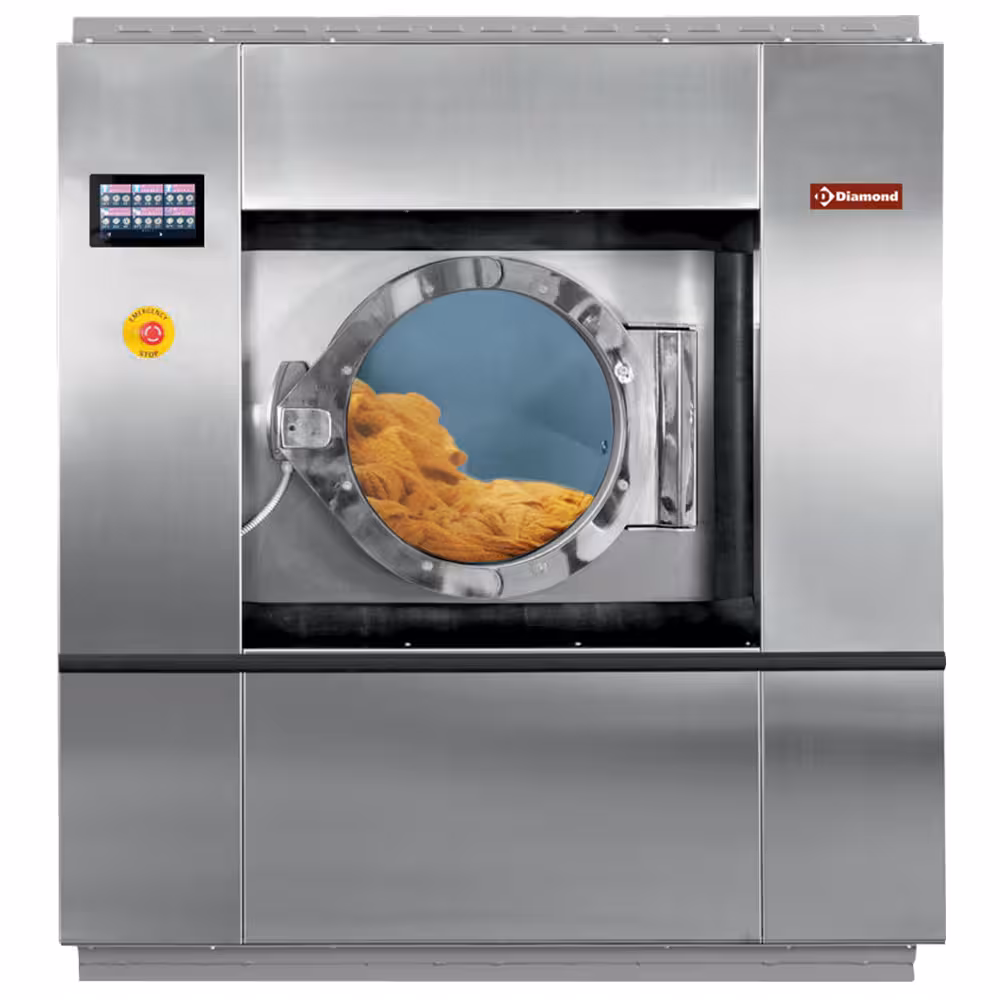 Lave-linge industriel à super essorage, 55 kg "inox" - professionnel professionnel de qualité
