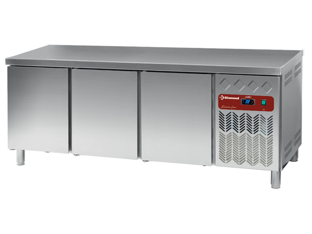 Table frigorifique,  ventilé,  3 portes 600x400 () - restauration professionnel de qualité