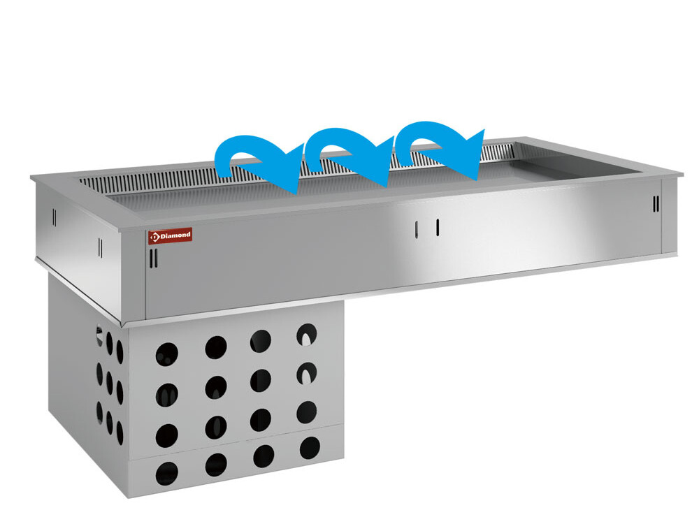 Elément top réfrigéré,  ventilé,  4x 1/1 - équipement professionnel de qualité