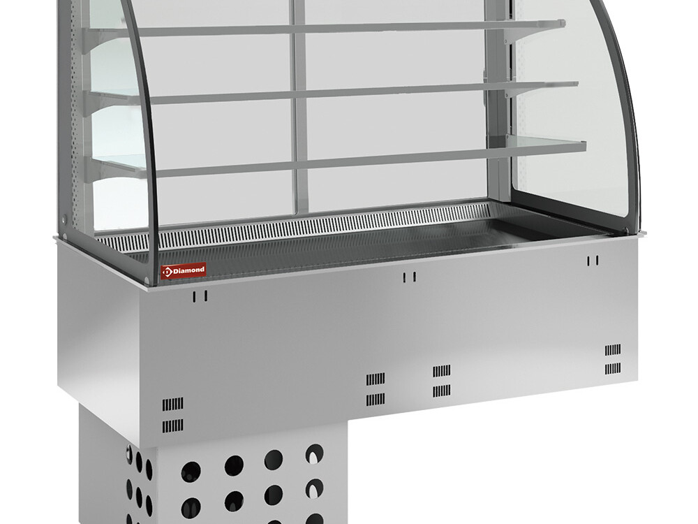 Elément cuve et vitrine sur 3 niveaux ouverte (avec ride... - restauration professionnel de qualité