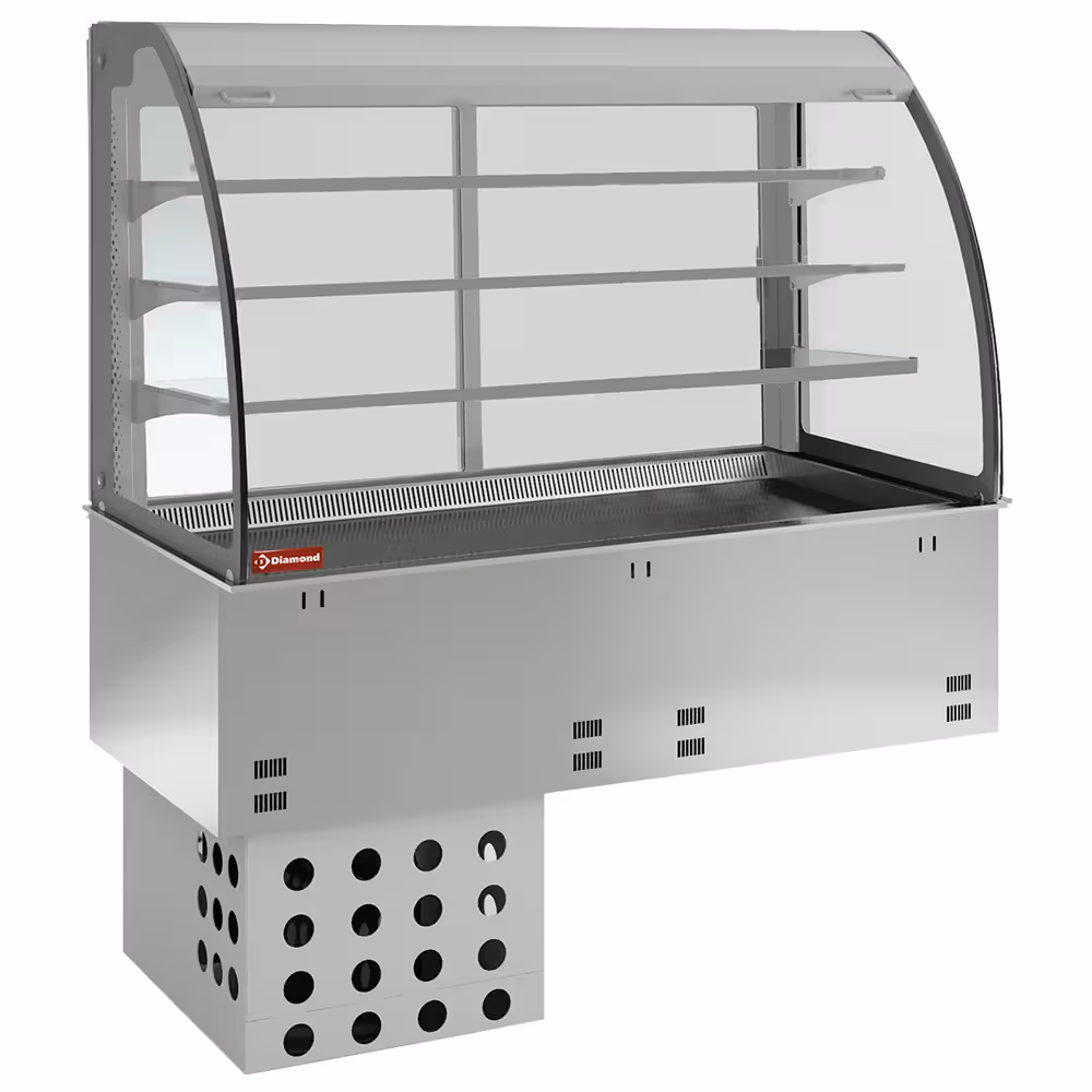 Elément cuve et vitrine sur 3 niveaux ouverte (avec ride... - restauration professionnel de qualité