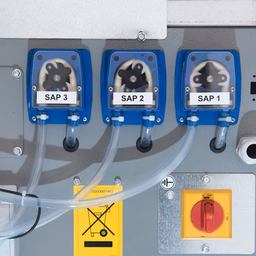 Doseur "péristaltique" (3 pompes) pour détergent liquide - professionnel professionnel de qualité