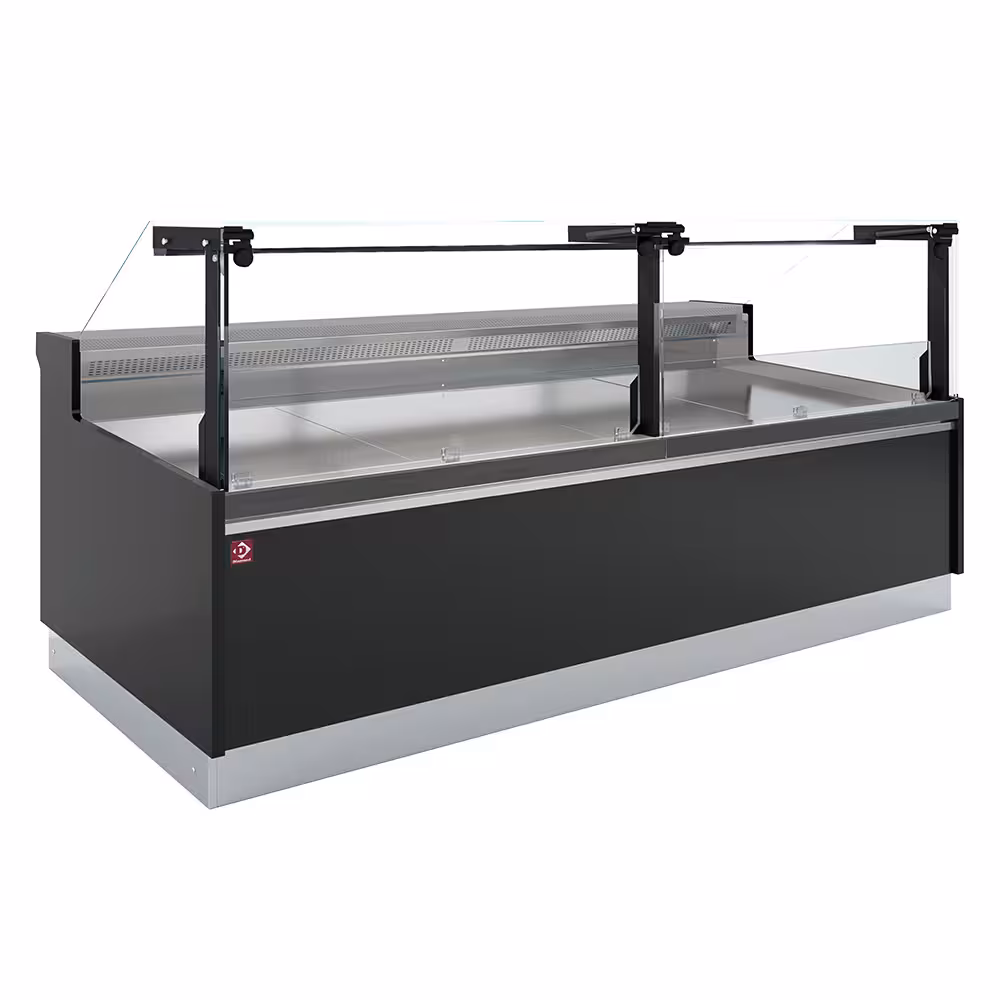 Comptoir ventilé,  avec réserve,  vitre verticale 90° ... - cuisine professionnel de qualité