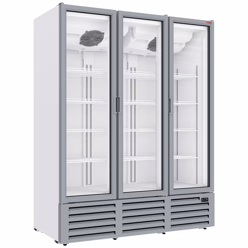Vitrine ventilée positive 1455 litres,  3 portes battant... - professionnel professionnel de qualité