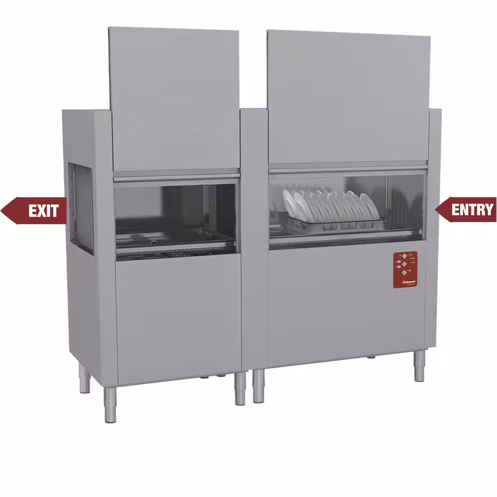 Lave-vaisselle à traction de paniers 200Pan/H - restauration professionnel de qualité