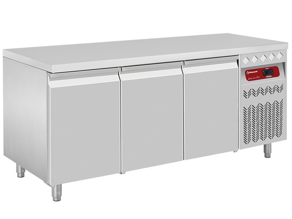 Table frigorifique ventilée,  3 portes 1/1,  405 Lit. - restauration professionnel de qualité