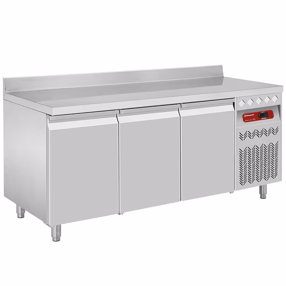 Table frigorifique "murale" ventilée,  3 portes 1/1,  40... - professionnel professionnel de qualité
