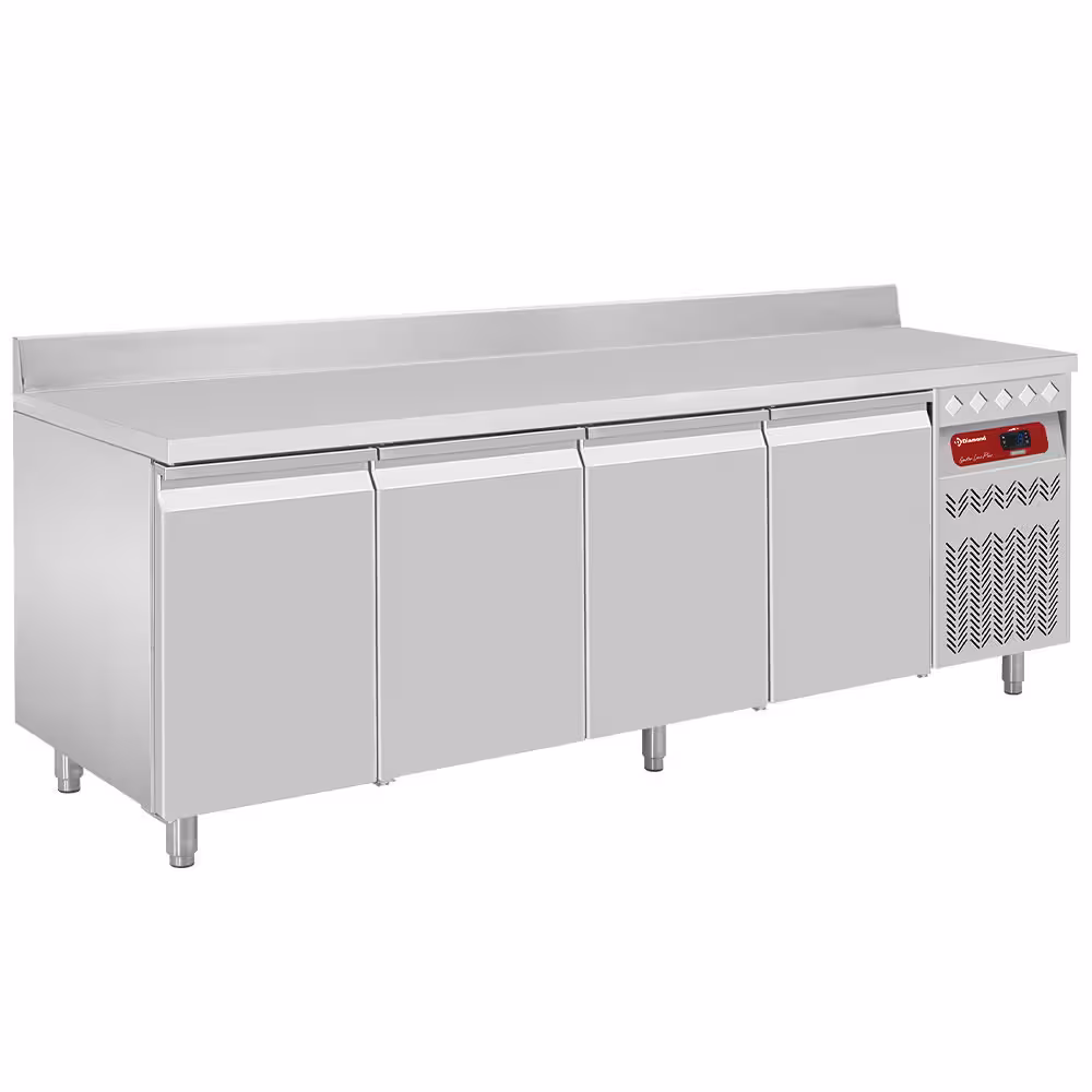 Table frigorifique "murale" ventilée,  4 portes 1/1,  55... - équipement professionnel de qualité