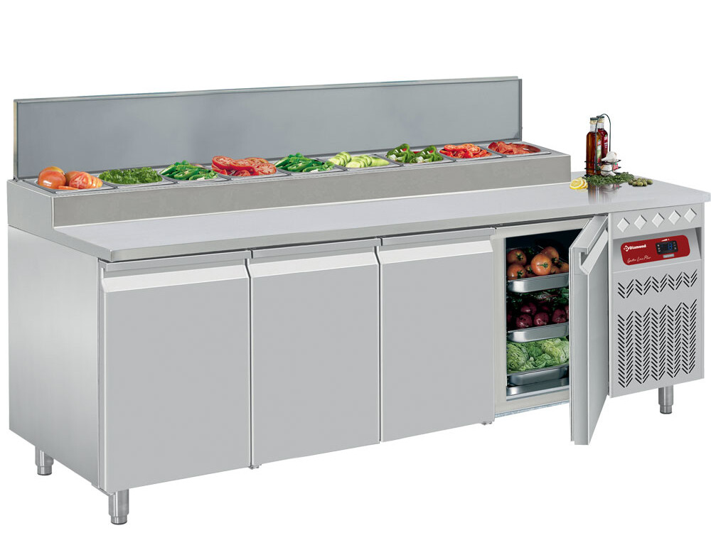 Table frigorifique ventilée,  4 portes 1/1,  550 Lit.&am... - restauration professionnel de qualité