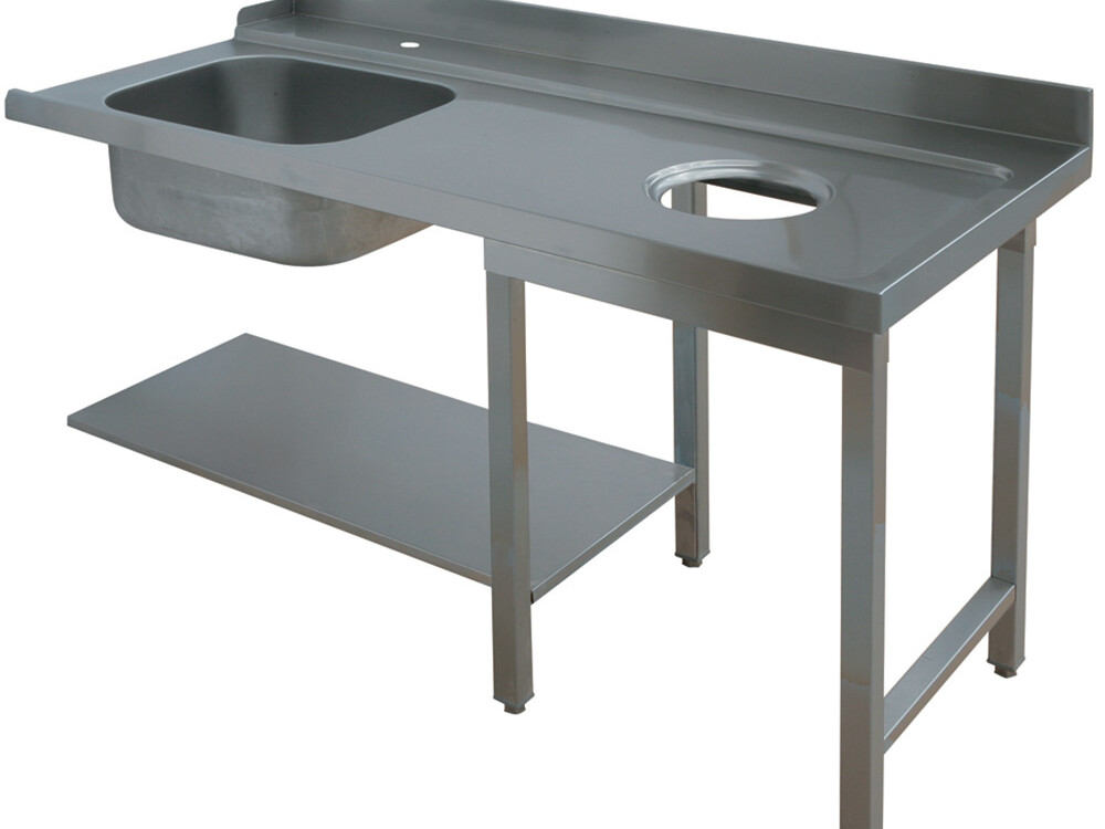 Table d'entrée pour prélavage